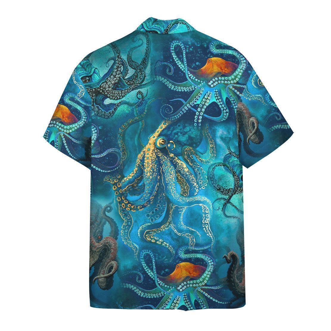 Blue Ocean Octopus Hawaii Shirt 3