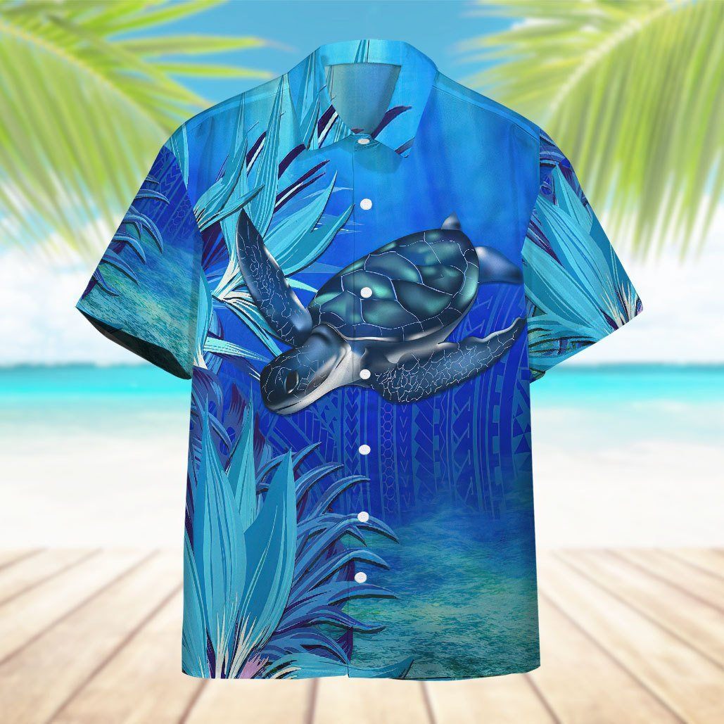 Blue Turtle Paradise Hawaii Shirt 9