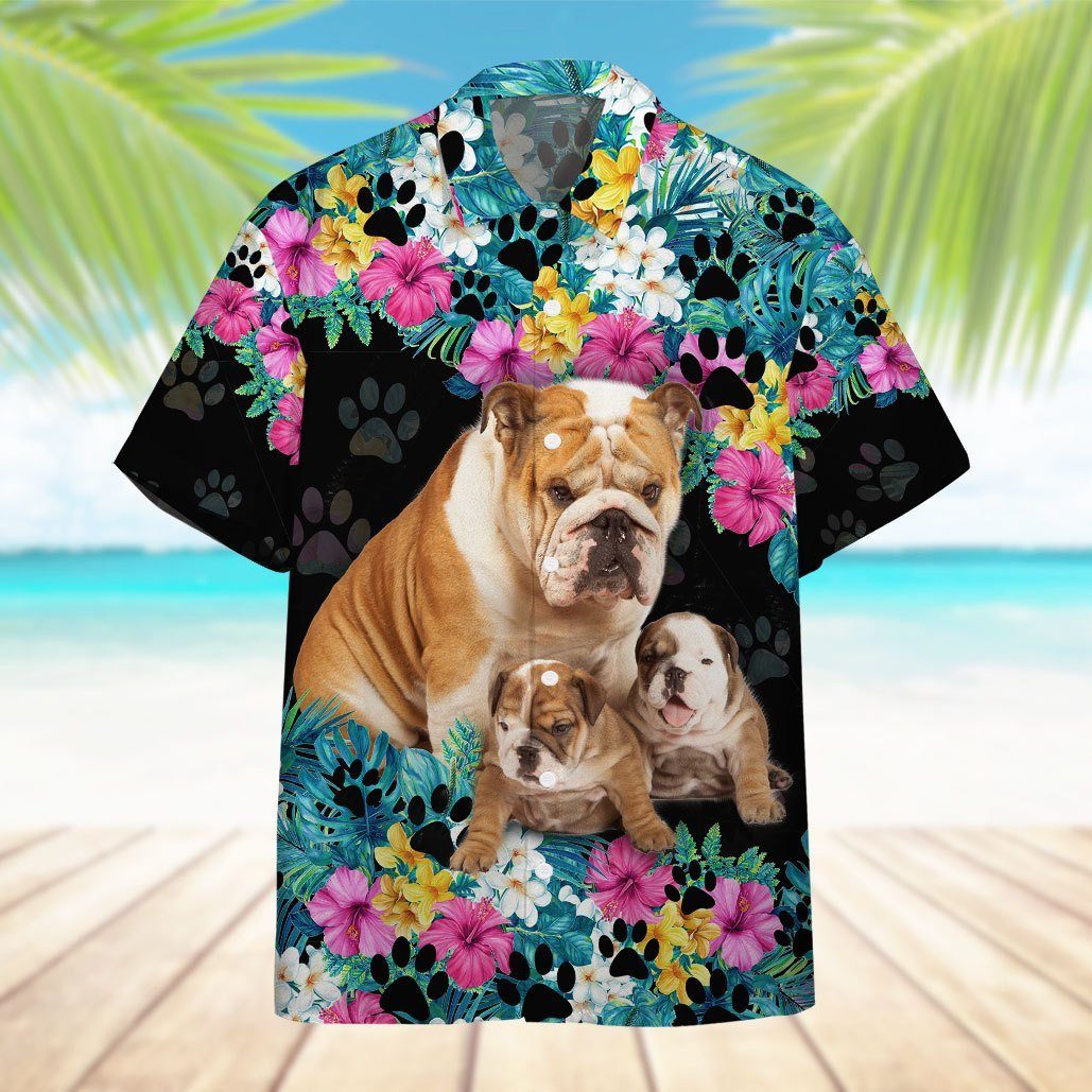 Bulldog Mother Day Hawaii Shirt 9
