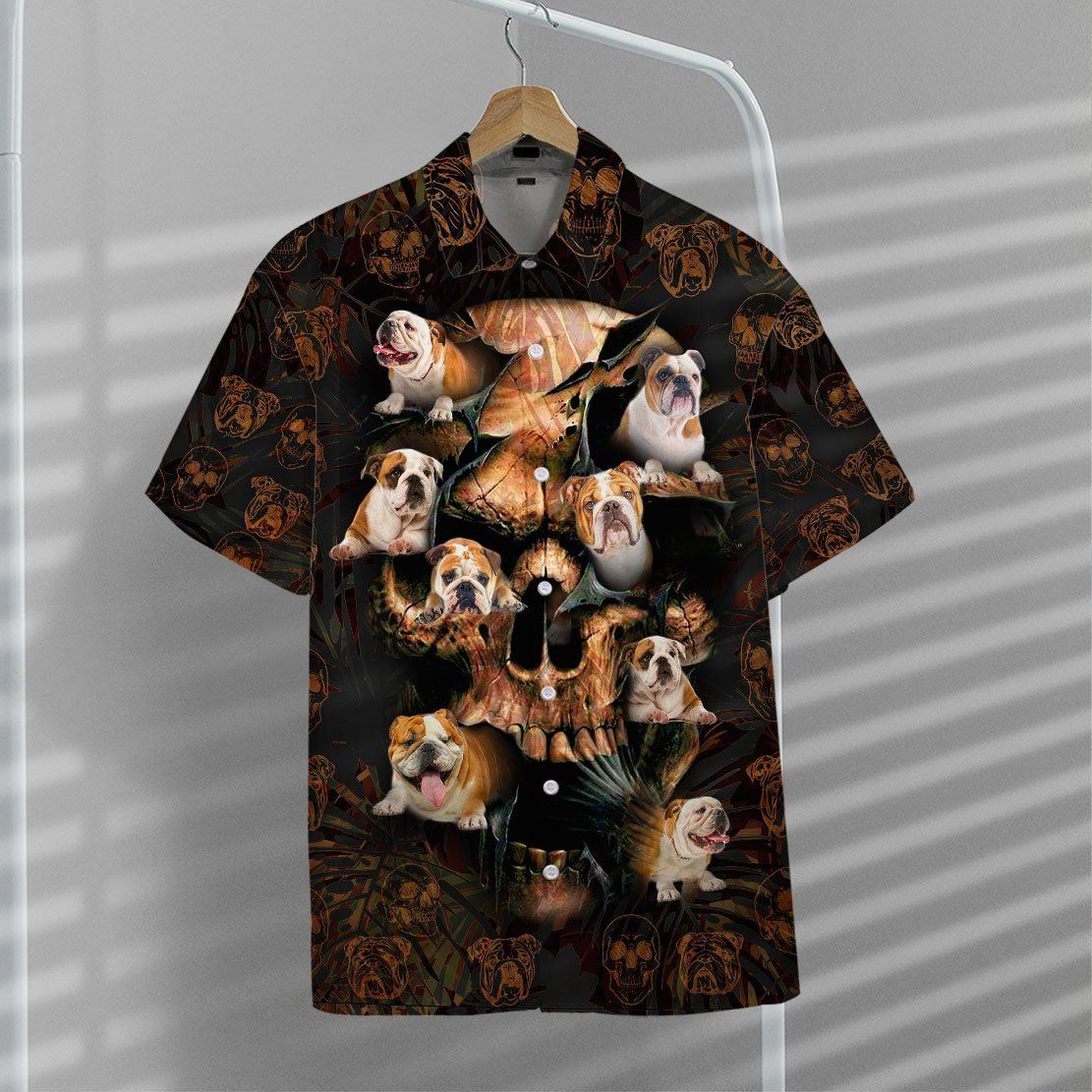 Bulldog Skull Hawaii Shirt 9