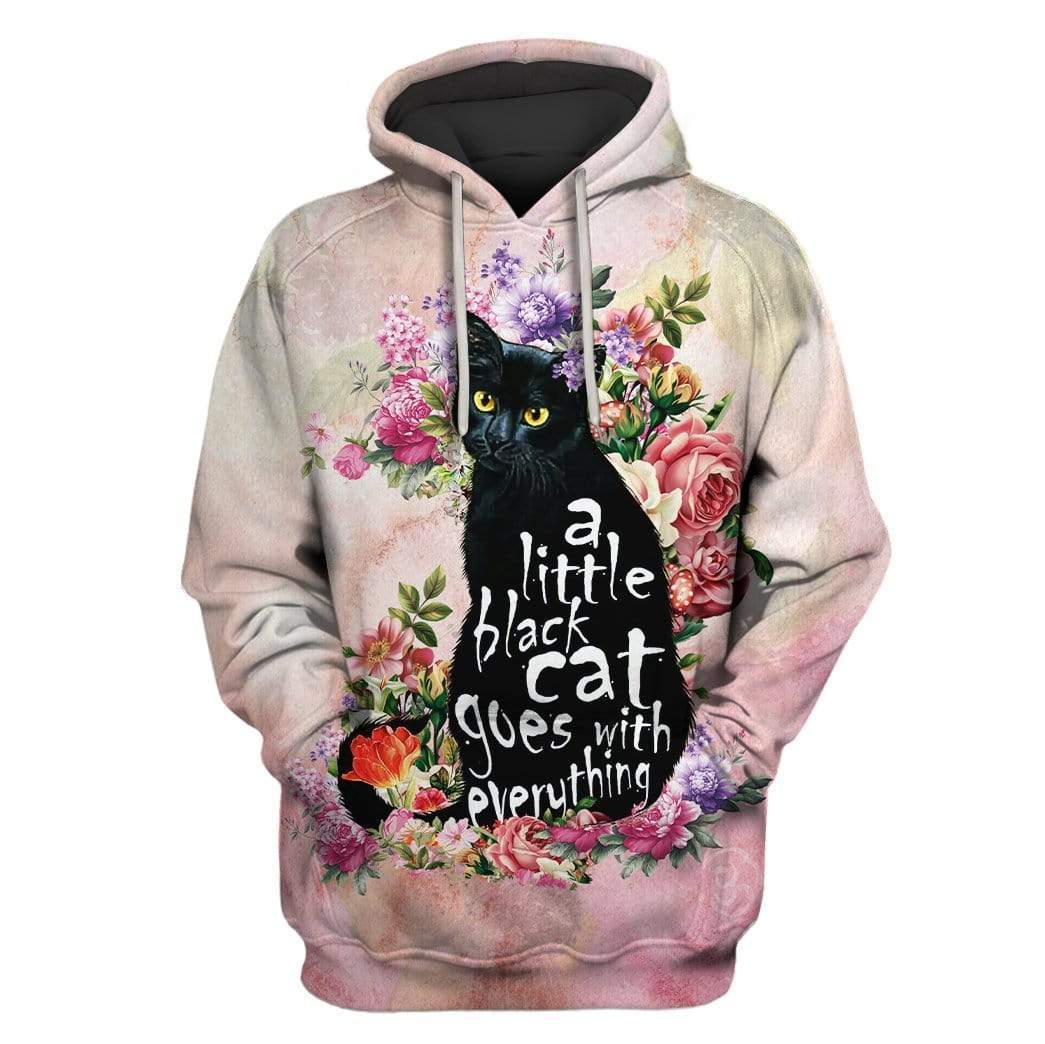 Cat with flowers Custom T-shirt – Hoodies Apparel