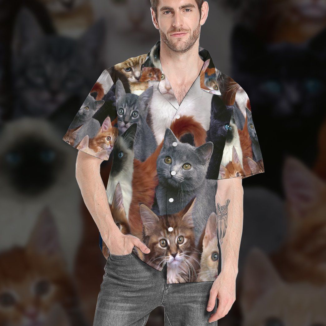 Cats Custom Short Sleeve Shirt 9