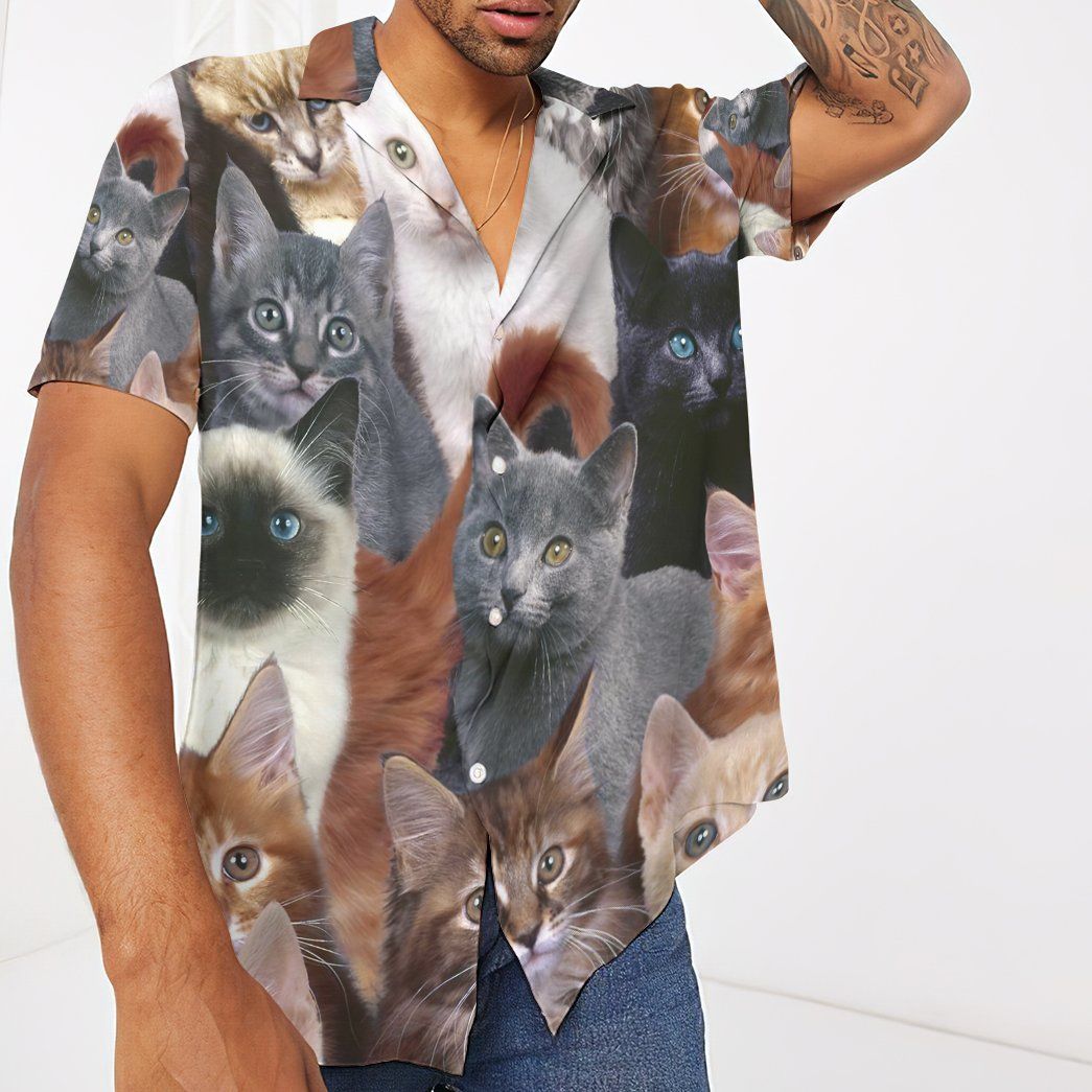 Cats Custom Short Sleeve Shirt 5