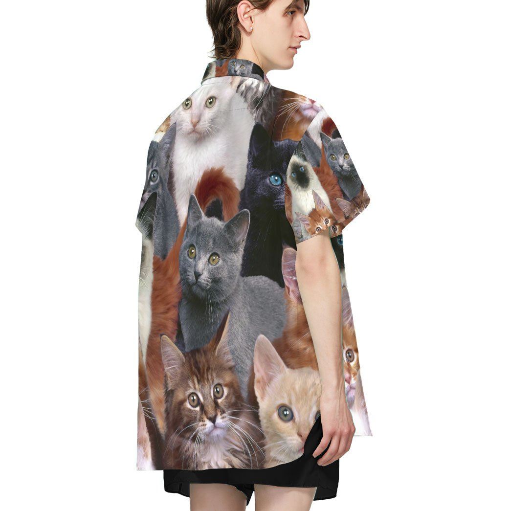 Cats Custom Short Sleeve Shirt 3