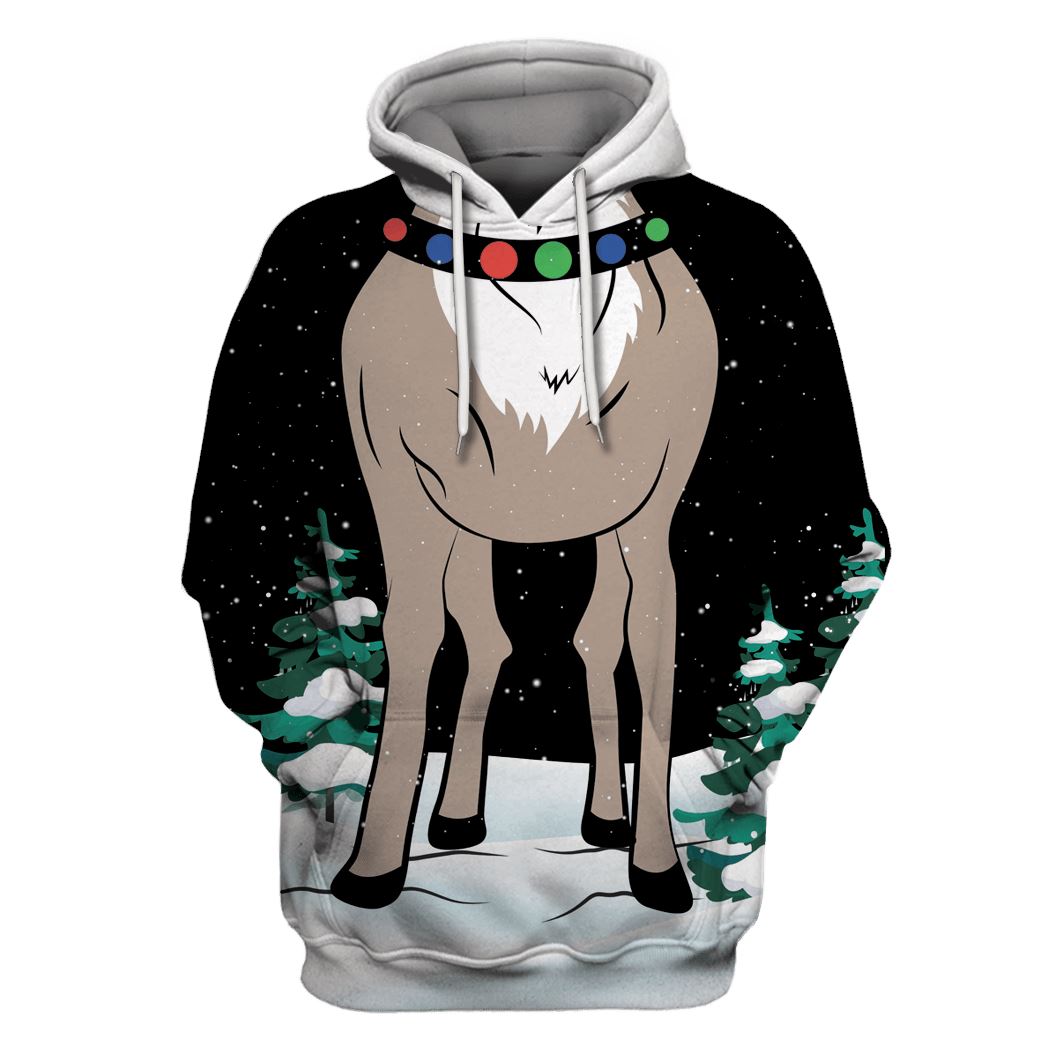 Christmas Reindeer Custom T-shirt – Hoodies Apparel