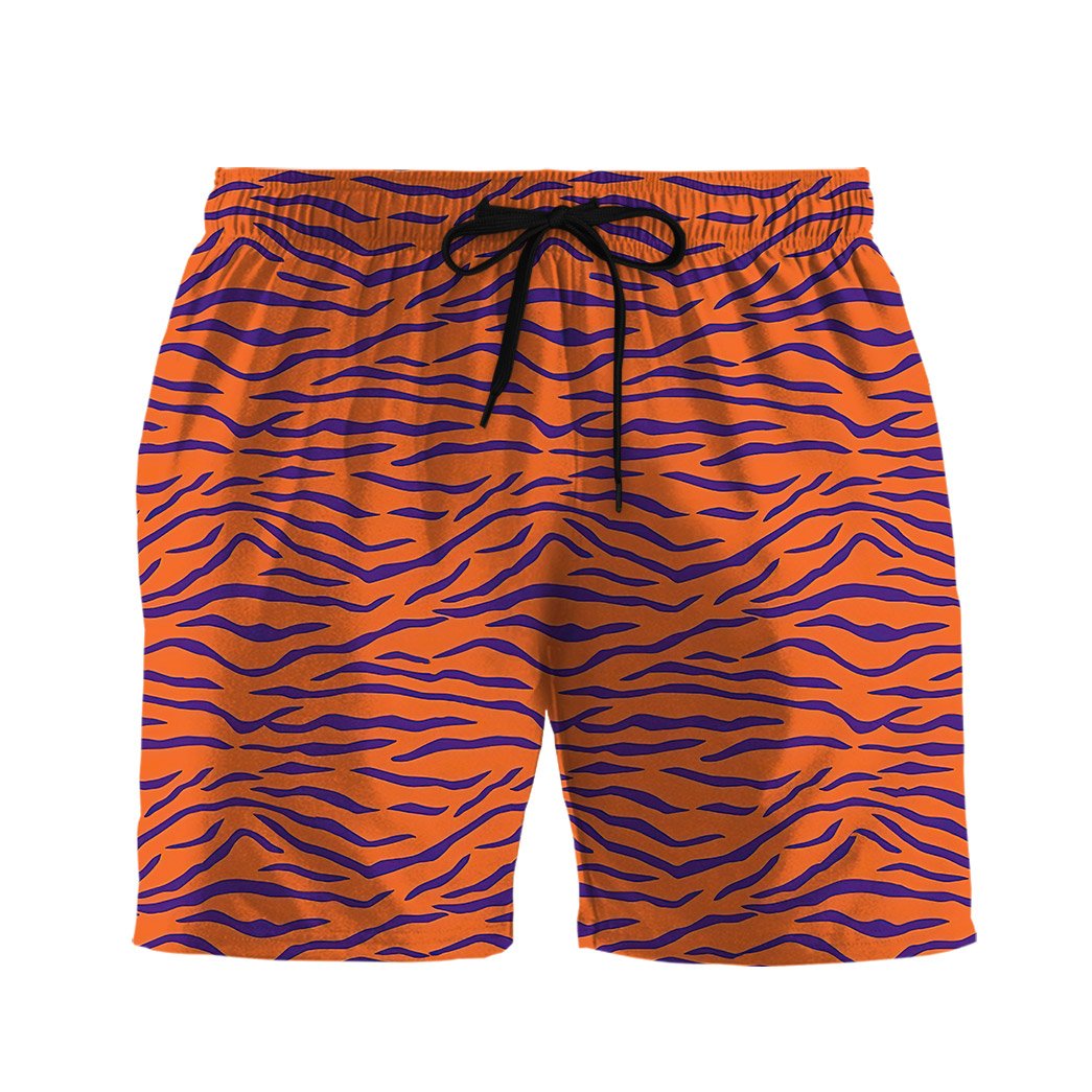 Clemson Tiger Stripe Custom Hawaii Shirt