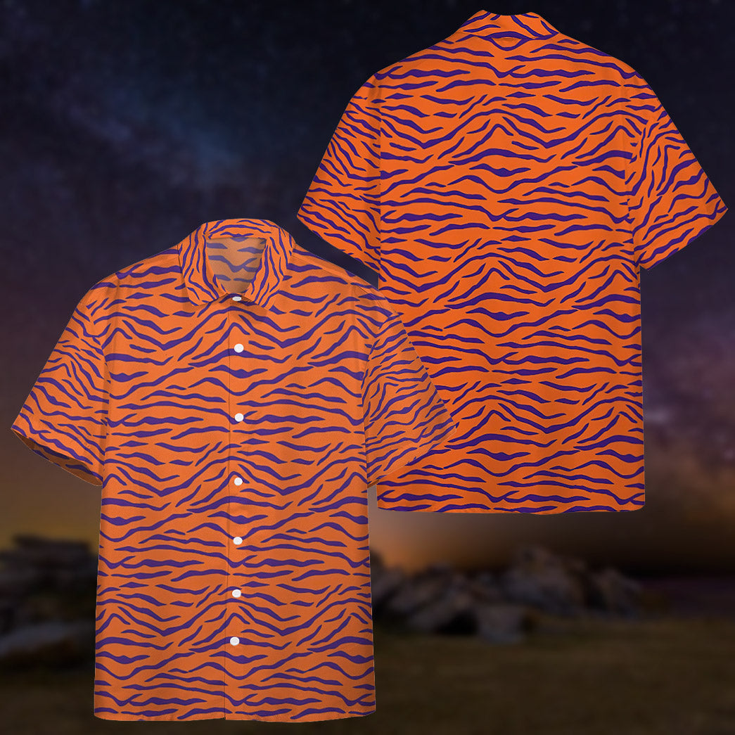 Clemson Tiger Stripe Custom Hawaii Shirt 9