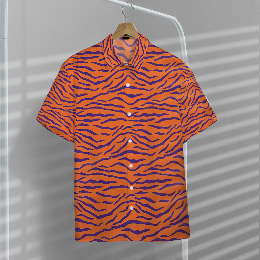 Clemson Tiger Stripe Custom Hawaii Shirt 11
