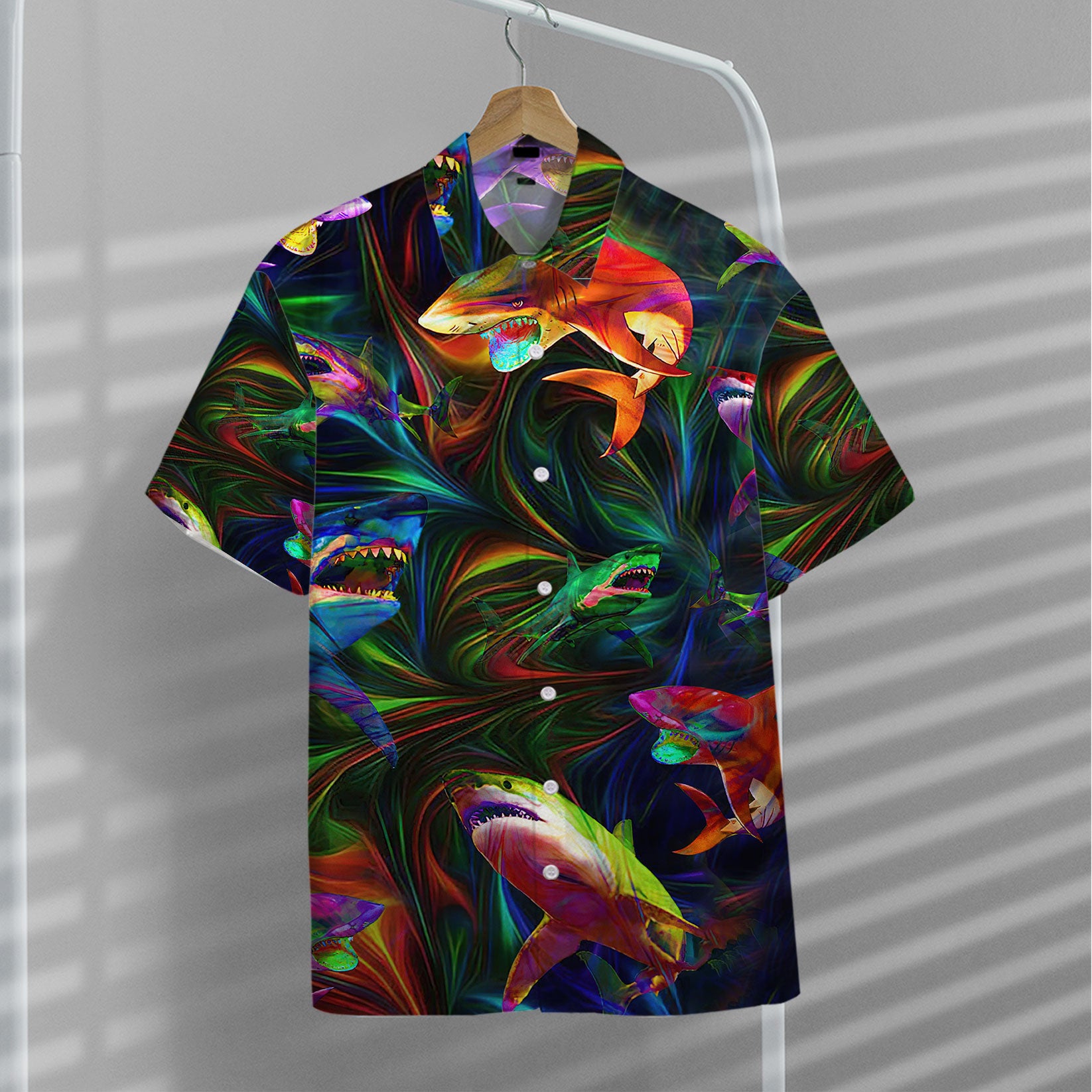 Colorful Shark Hawaii Shirt 9