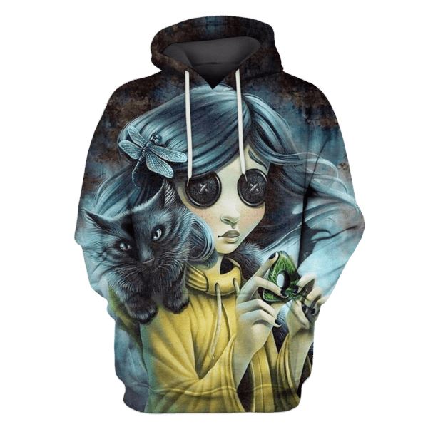 Coraline and black cat Hoodies – T-Shirts Apparel