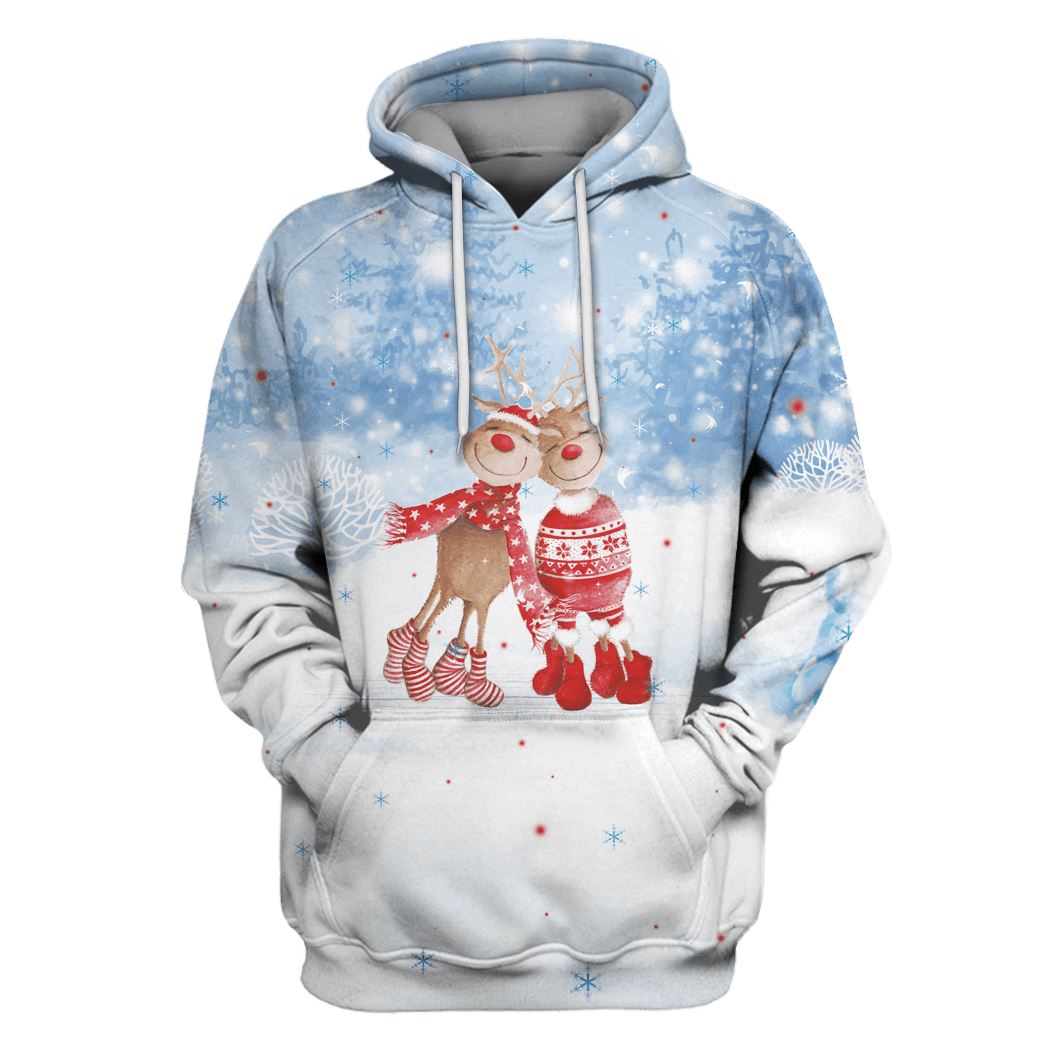 Couple Reindeer Custom T-shirt – Hoodies Apparel