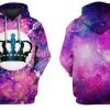 Crown Galaxy Hoodies T-Shirt Apparel 3