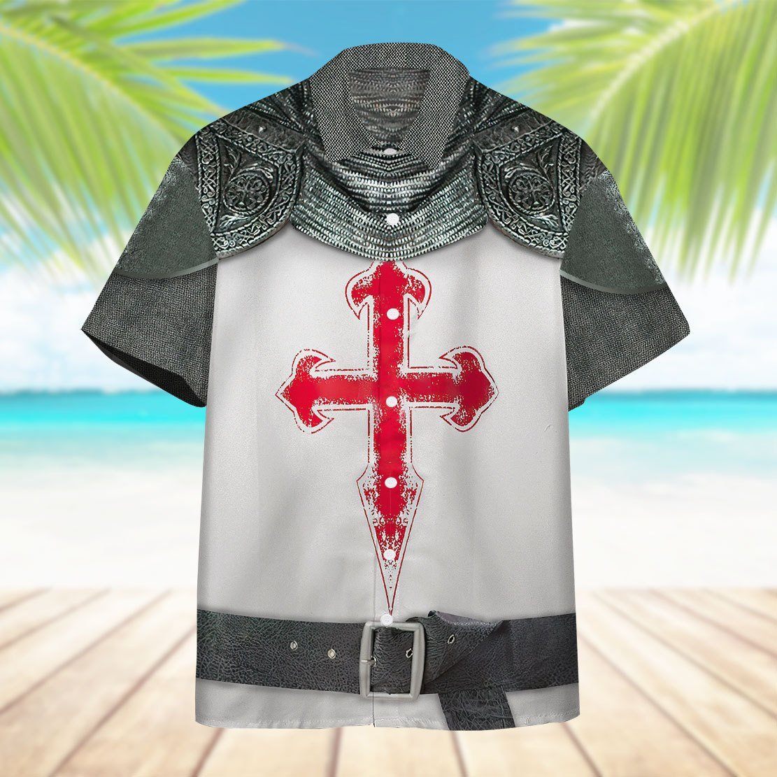 Crusader Knight Armour Hawaii Shirt