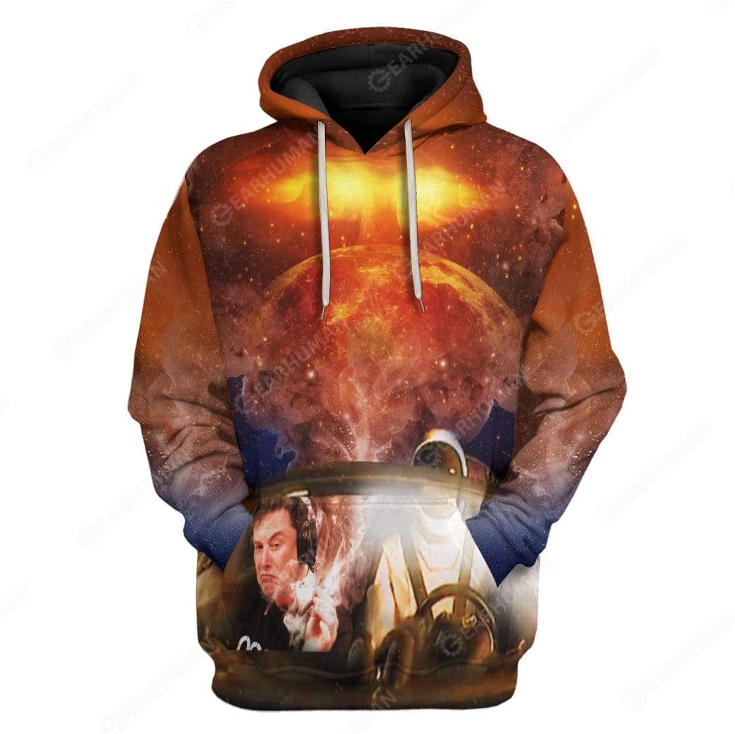 Custom Elon Musk And Astronaut in Mars Apparel