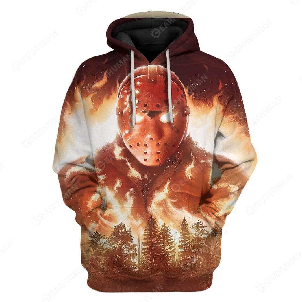 Custom Jason In Flames Apparel