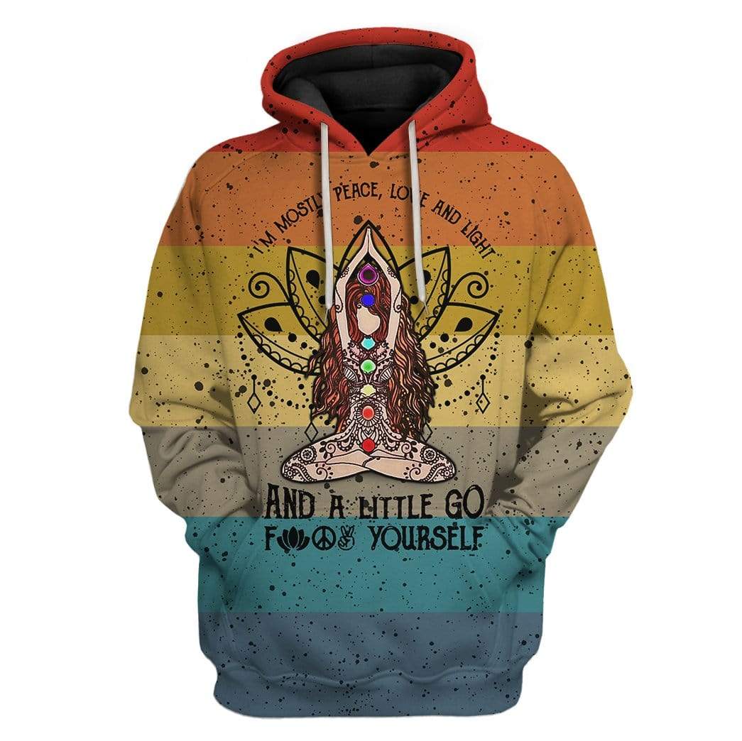 Custom T-shirt – Hoodies I’m Mostly Peace Love And Light