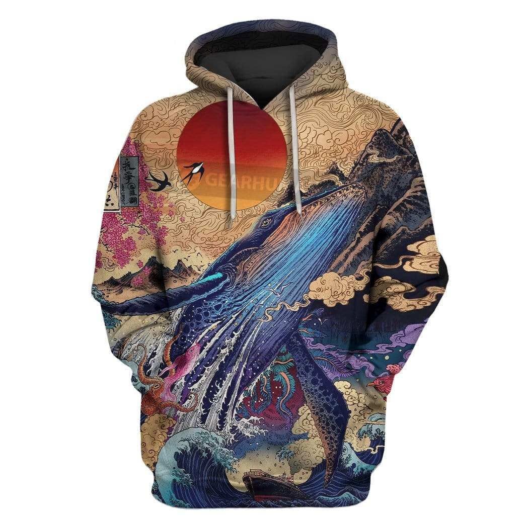 Custom T-shirt – Hoodies Japanese Ocean Nature By Rlon Wang Apparel