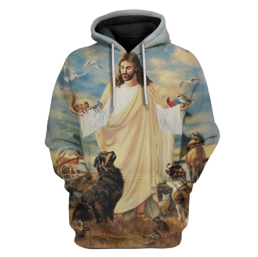 Custom T-shirt – Hoodies Jesus And Animals