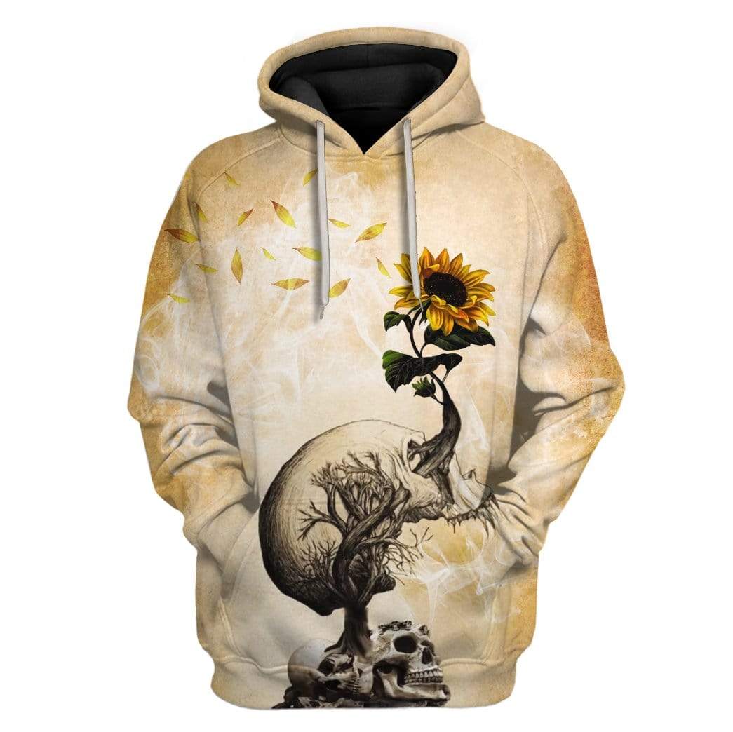 Custom T-shirt – Hoodies Skull And Sunflower