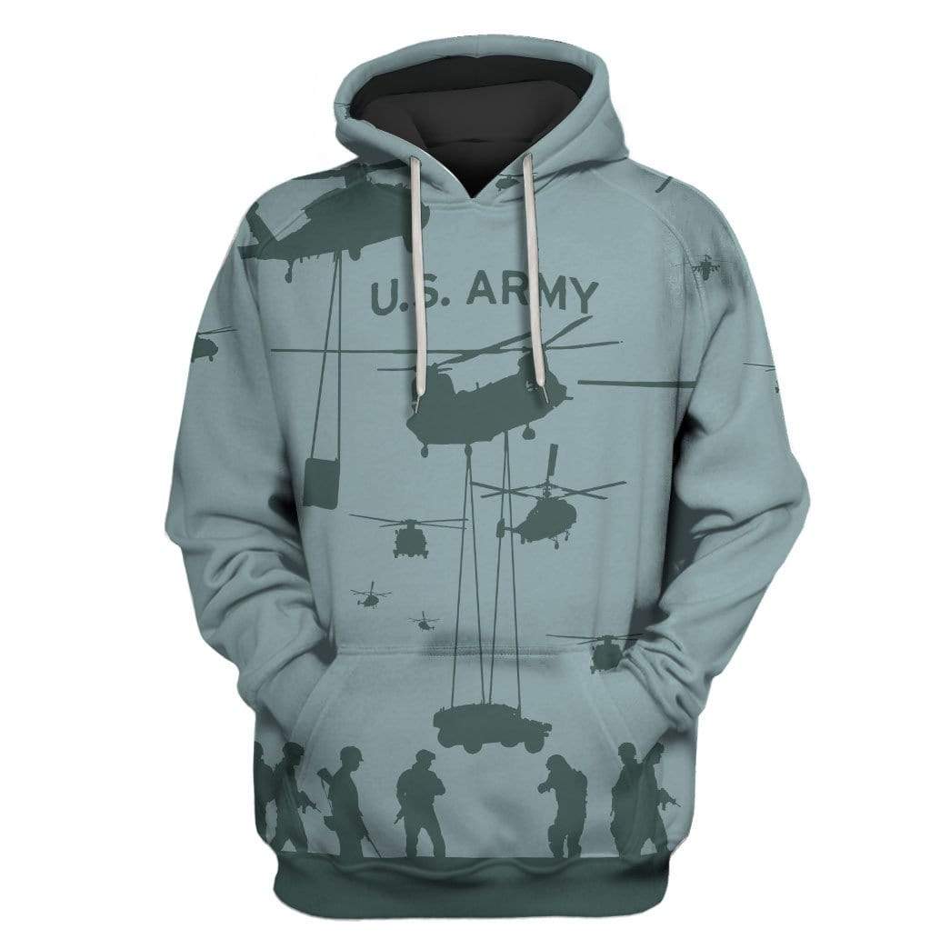 Custom T-shirt – Hoodies U.S. Army Helicopters Airborne Dropoff Apparel