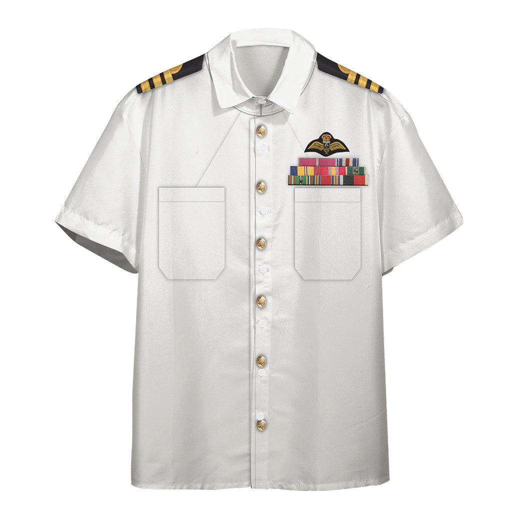 Custom White Uniforms Of The Royal Navy Hawaii Shirt