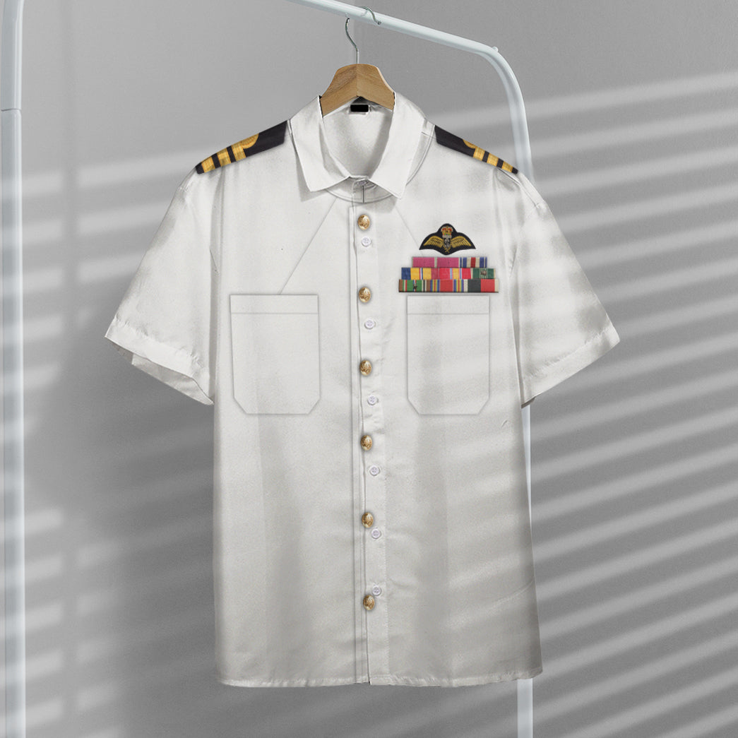 Custom White Uniforms Of The Royal Navy Hawaii Shirt