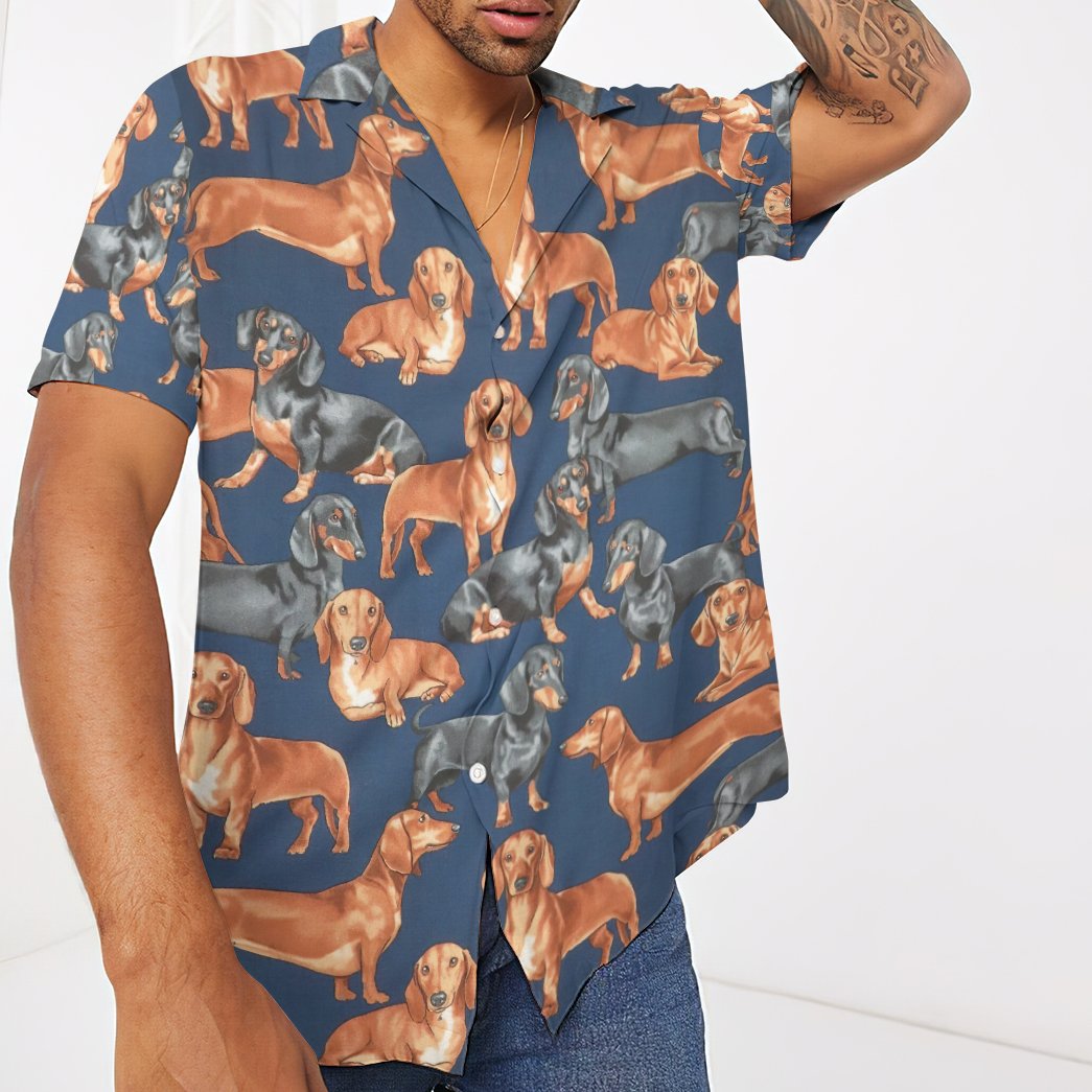 Dachshunds Dogs Custom Hawaii Shirt 3
