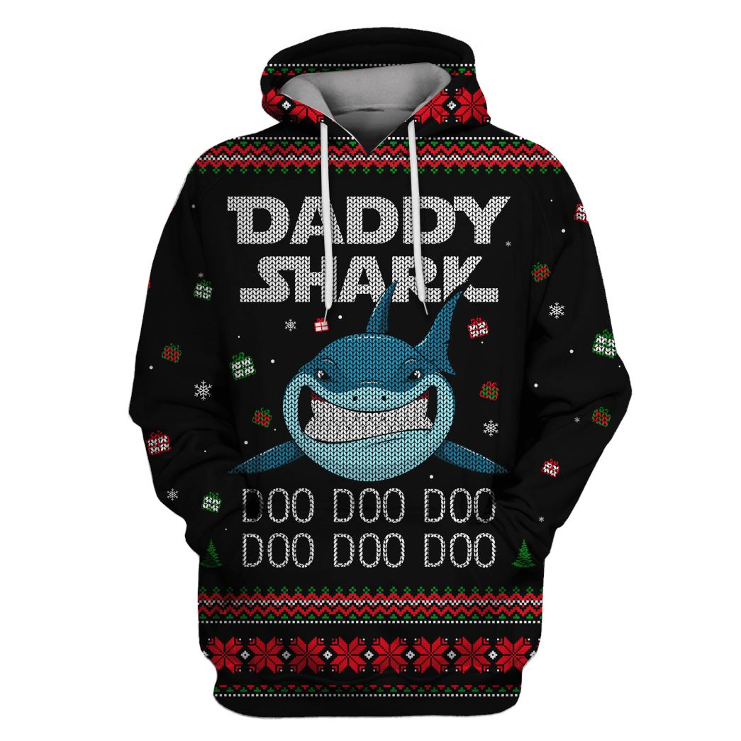 Daddy Shark At Christmas Custom T-shirt – Hoodies Apparel