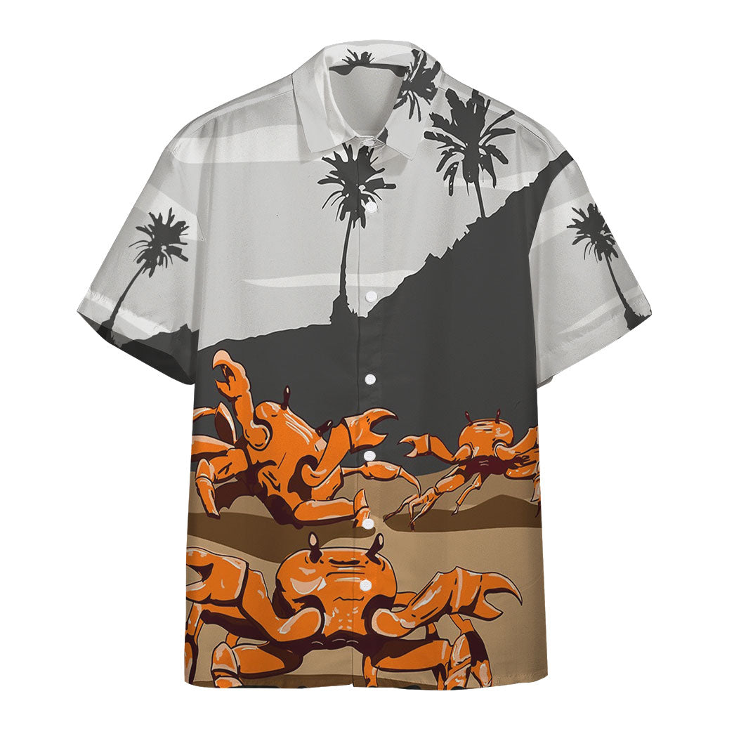 Dancing Crabs On A Beach Custom Hawaii Shirt