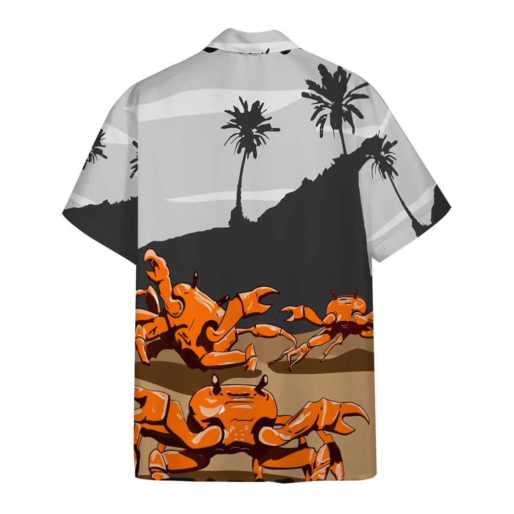 Dancing Crabs On A Beach Custom Hawaii Shirt 1