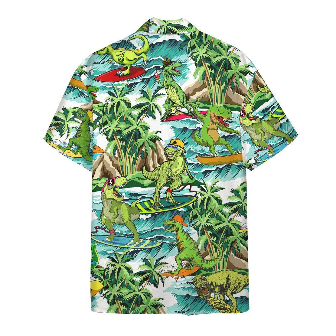 Dinosaur Surfing Hawaii Shirt