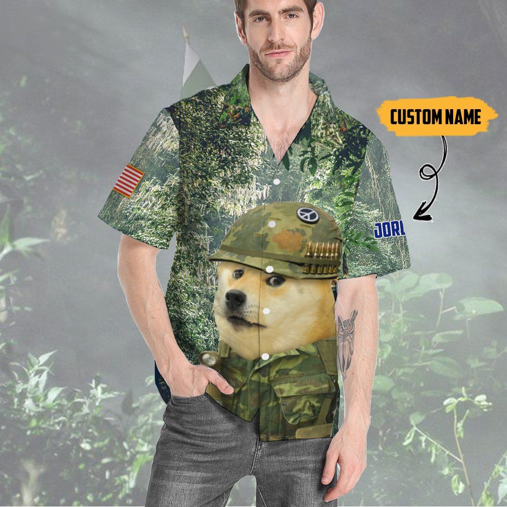 Do You See US Vietnam War Marine Doge In The Jungle All Over Print T-Shirt Hoodie Fan Gifts Idea 9