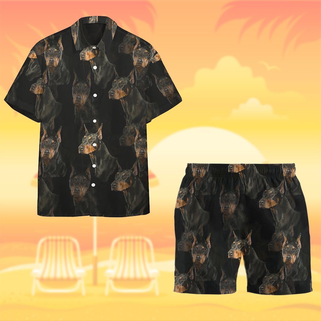 Doberman Dogs Custom Hawaii Shirt 11
