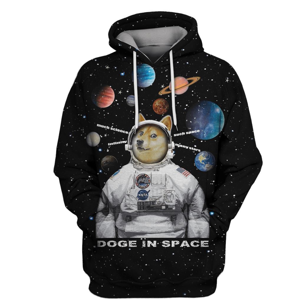 Dog Astronaut In Galaxy Custom T-shirt – Hoodies Apparel