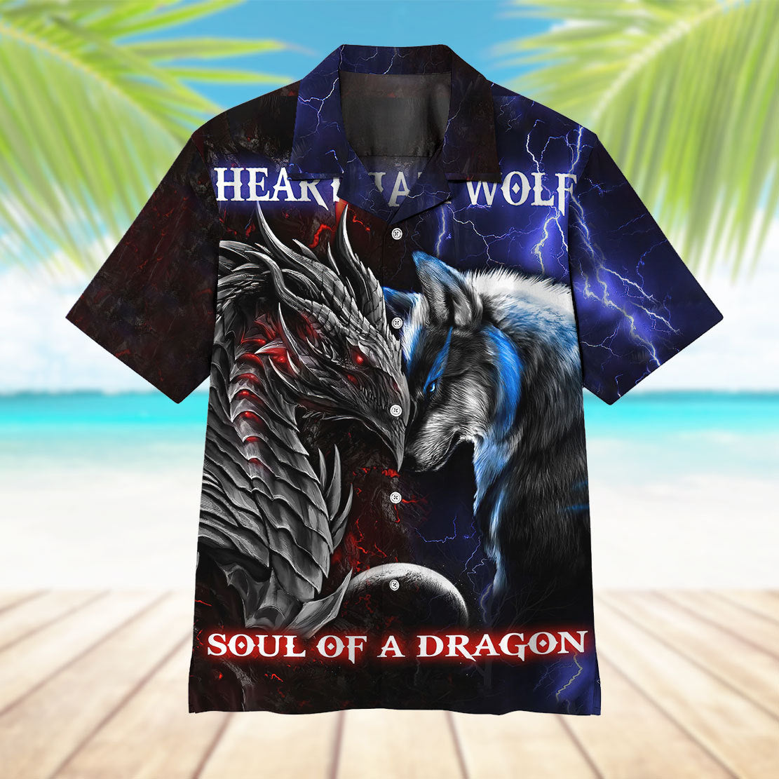 Dragon Heart Of A Wolf, Soul Of A Dragon Hawaii Shirt 11