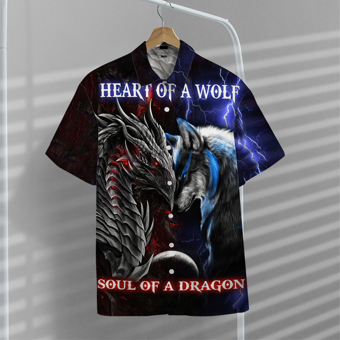 Dragon Heart Of A Wolf, Soul Of A Dragon Hawaii Shirt 9