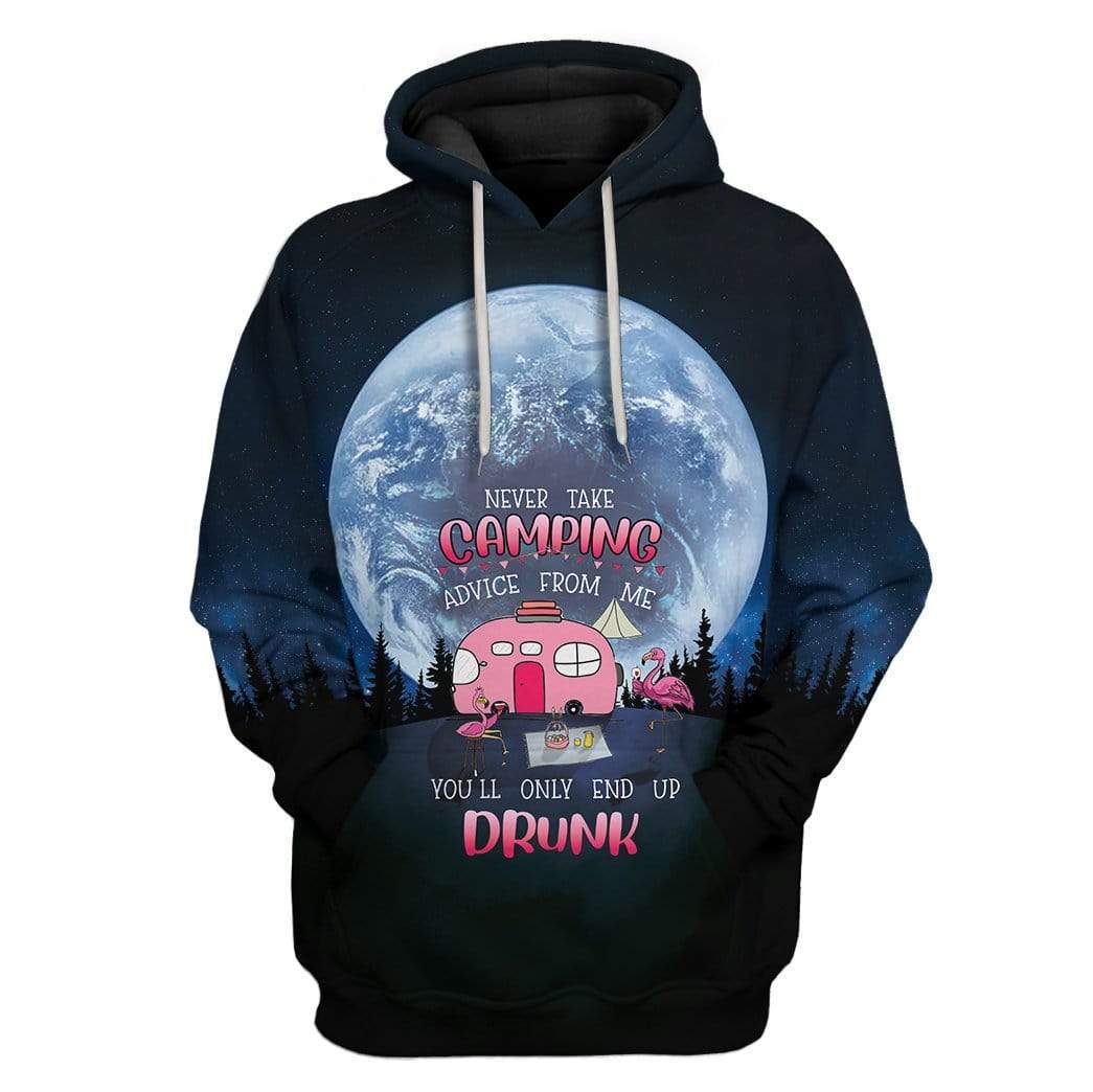 Drunk Flamingos Camping Custom T-Shirts Hoodies Apparel