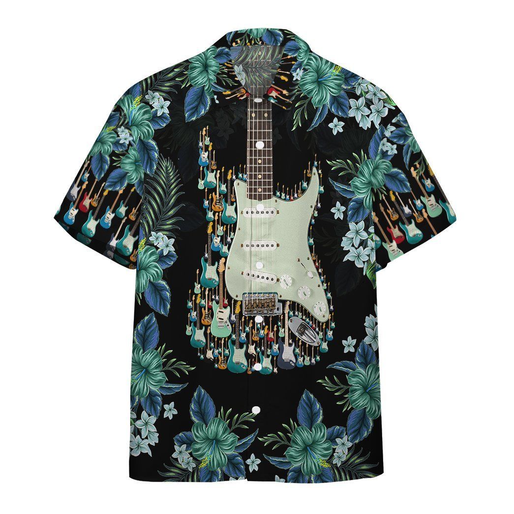 Electric Guitar Hawaii Shirt Custom Shorts Sleeve Shirt