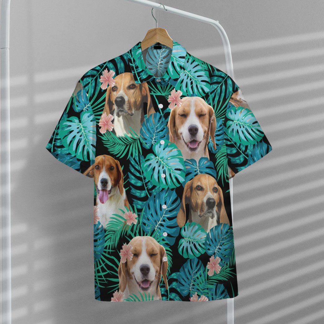 English Foxhound Dog Summer Custom Hawaiian Shirt