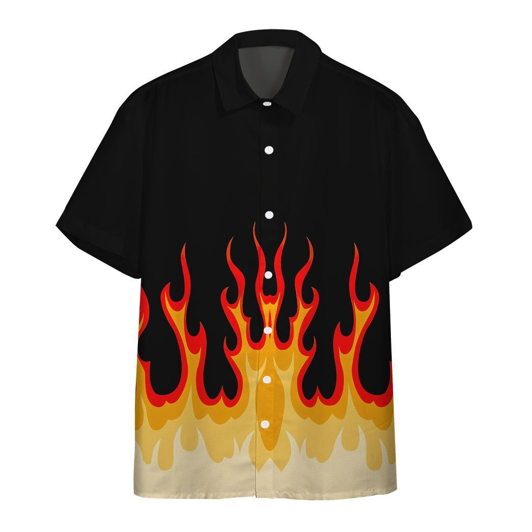 Fire Hot Rod Flames Custom Short Sleeve Shirt | All Day Tee