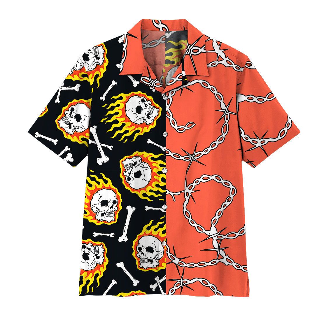 Fire Skull Hawaii Shirt