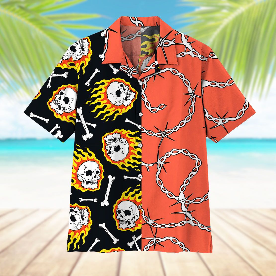 Fire Skull Hawaii Shirt 7