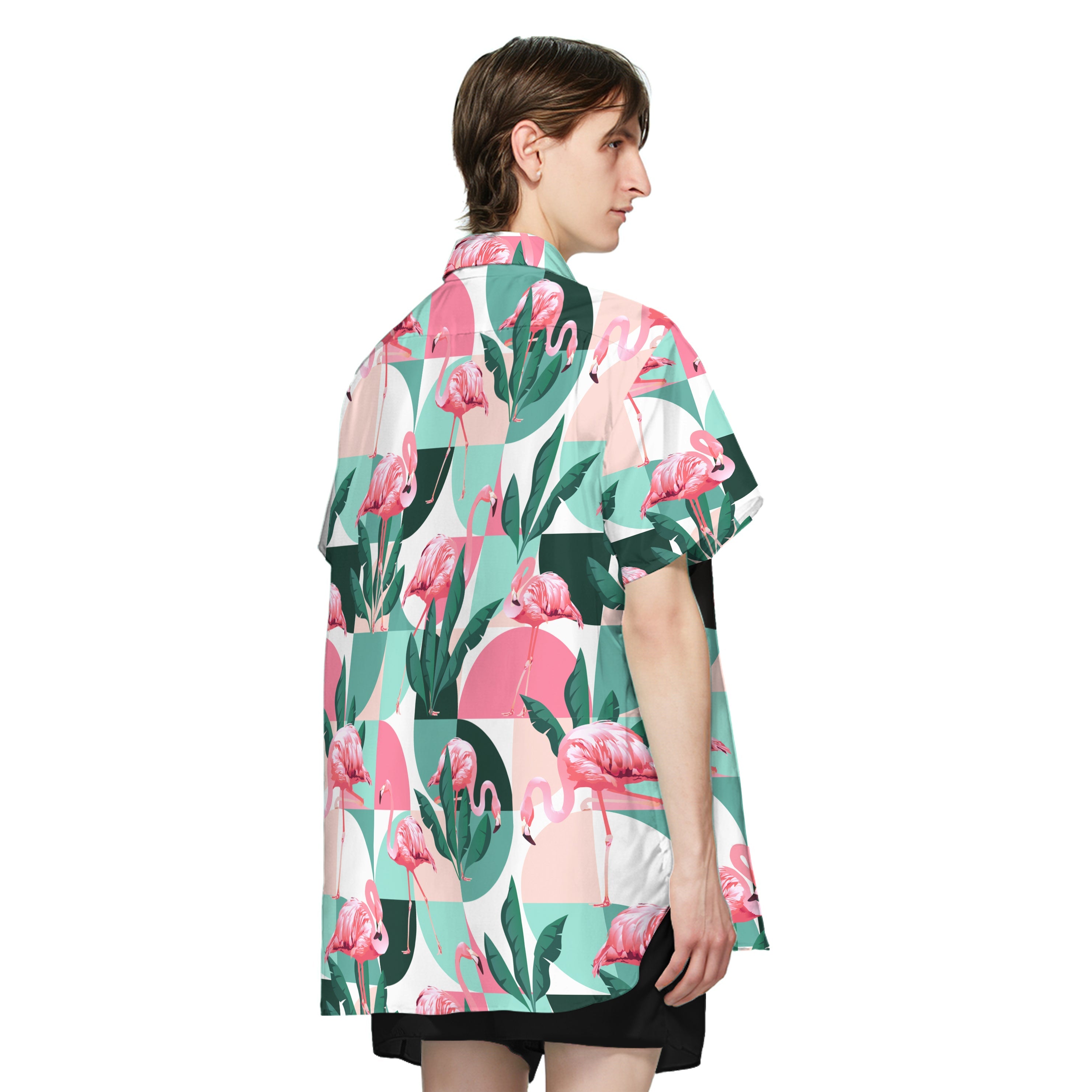 Flamingo Exotic Patchwork Patterns Custom Hawaii Shirt 5