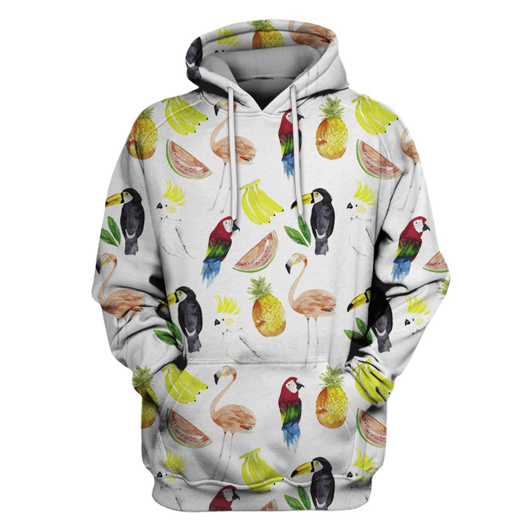 Flamingo with banana Custom T-shirt – Hoodies Apparel