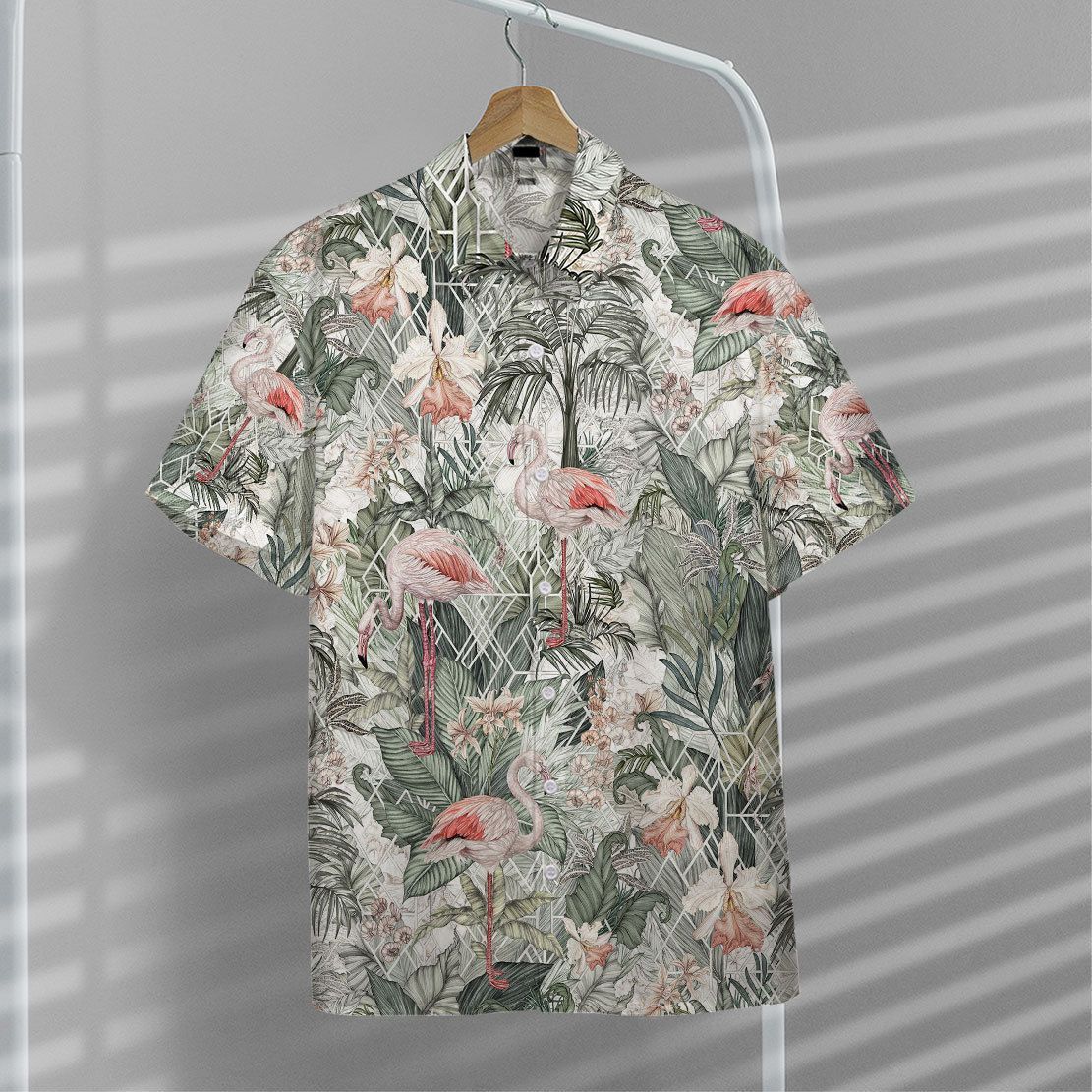 Flamingos Tropical Jungle Hawaii Shirt 23