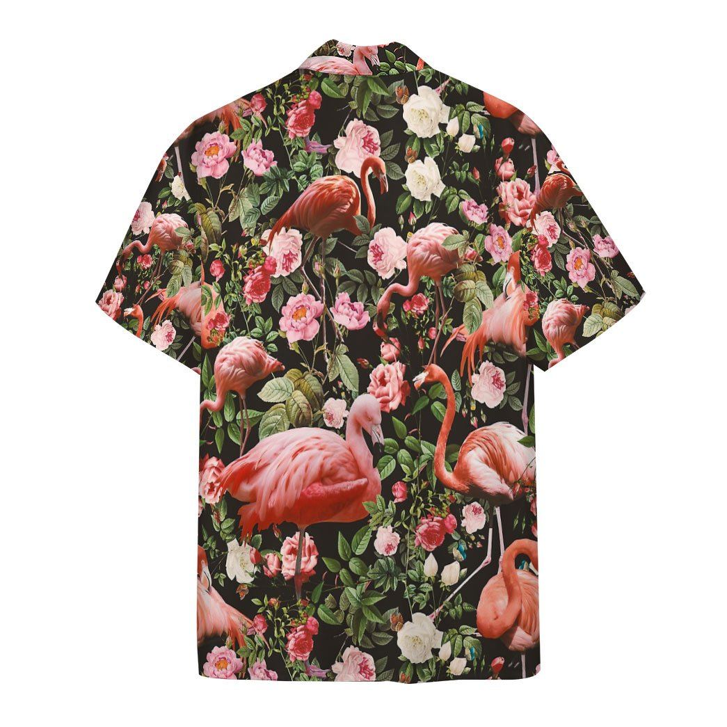 Floral and Flamingo Custom Hawaii Shirt