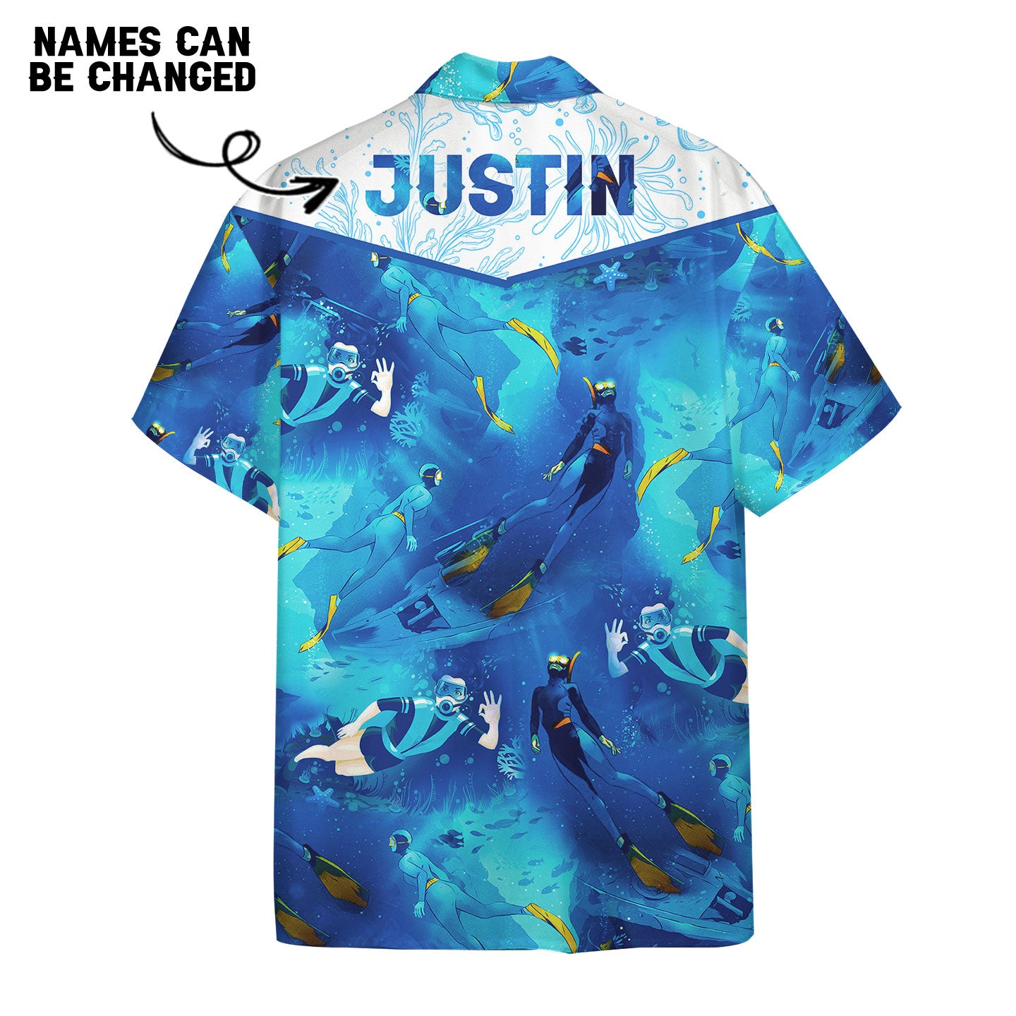 Freediving Custom Name Hawaii Shirt 1