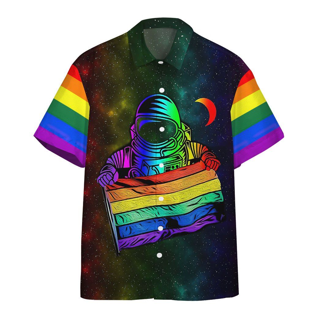 Gay Pride Astronaut Custom Hawaii Shirt