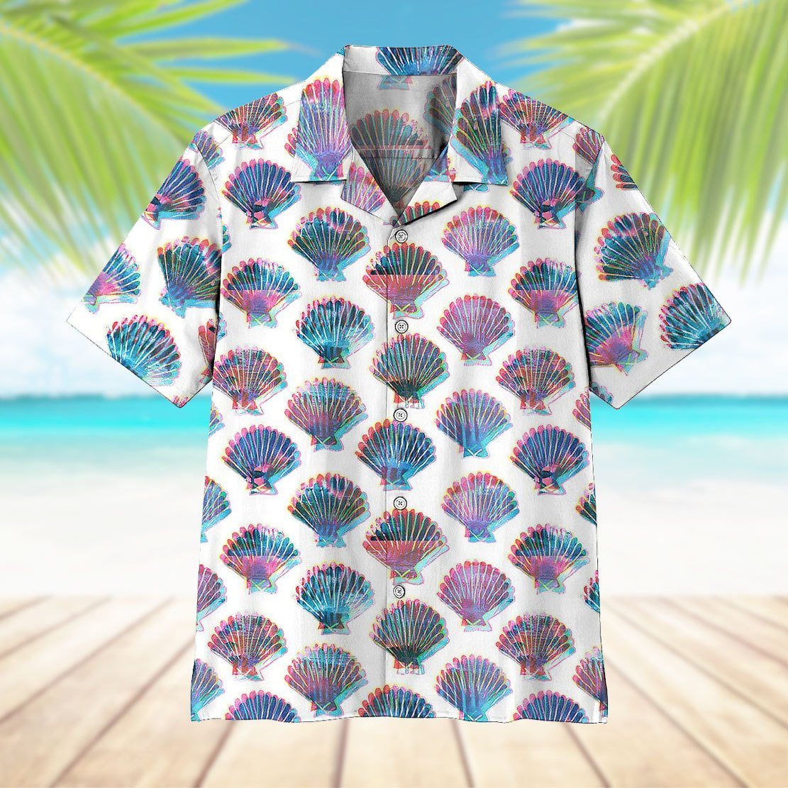 Holographic Seashells Hawaii Shirt 9