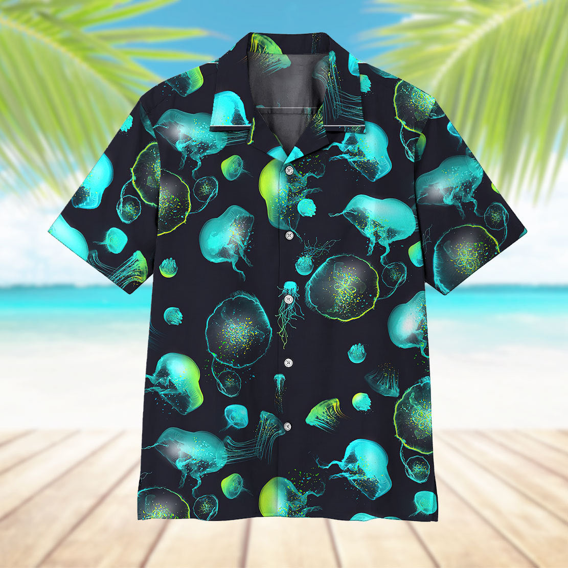 Glowing Jellyfish Hawaii Shirt